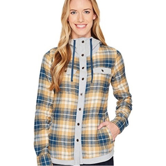 Marmot Tops - Marmot Women’s Reagan Flannel Hoodie Long Sleeve Shirt Women's Size M